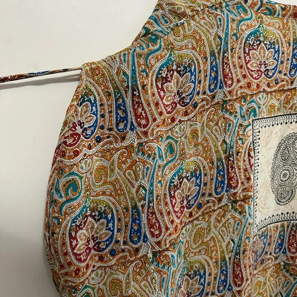 Tolani brand women's paisley print blouse bohemian-style Size Small - Picture 14 of 16